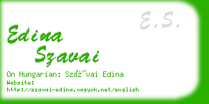 edina szavai business card